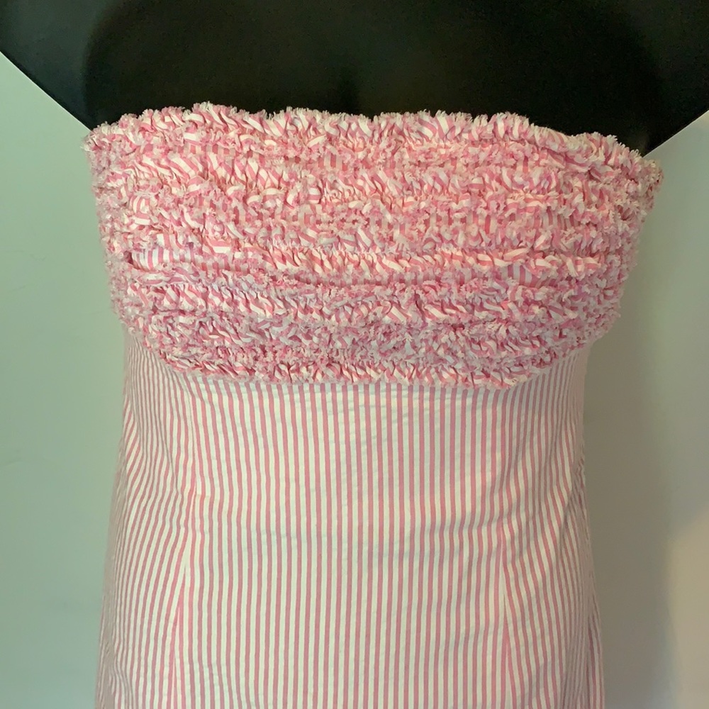 Lilly Pulitzer Seersucker Pink & White Dress